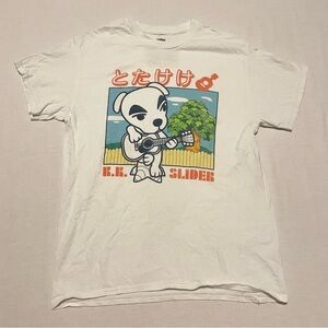 Animal Crossing K.K. Slider Dog T-Shirt Medium Video Game Guitar